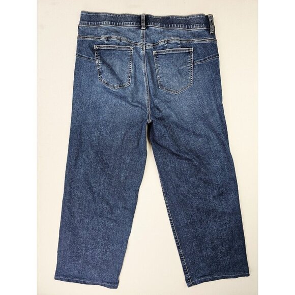 Torrid Size 16T Womens 29" Imseam Bombshell Wide Leg Super Soft Blue Denim Jeans - Picture 1 of 16